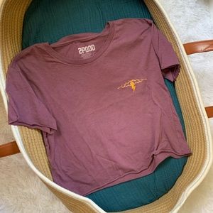 PURPLE DEEPER ROOTS CROP TOP